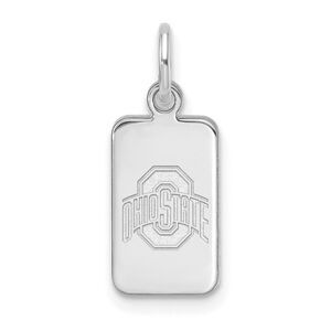 Sterling Silver Rhodium Plated The Ohio State Univ. XS Tag Charm